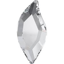 Diamond Leaf 8x4mm Crystal HOT FIX